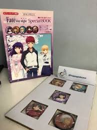 FATE STAY NIGHT SPECIAL BOOK PLUS PIN 5 PCS FATE STAY NIGHT SPECIAL BOOK PLUS PIN 5 PCS